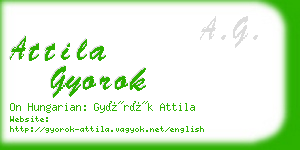 attila gyorok business card